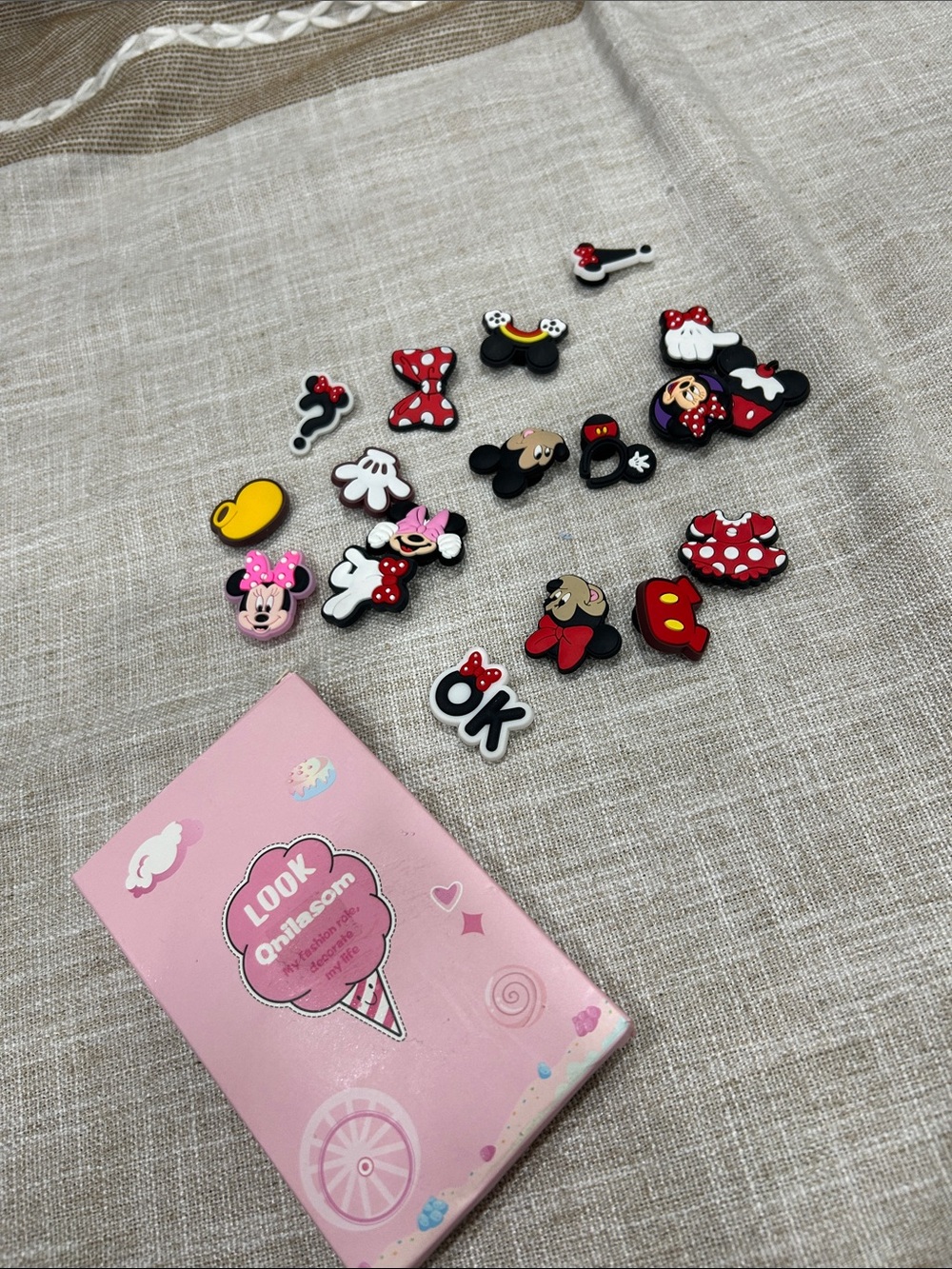 Minnie Mouse Red & Black Shoe Charms - Kids Toy Accessory
